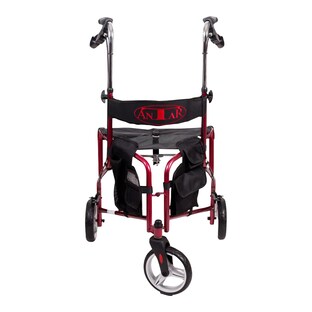 Dreirad Rollator mit Sitz und Rückengurt, faltbar - AT51004