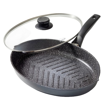 STONELINE Pfanne Oval 35x24 cm | mit Deckel