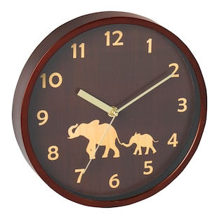 Horloge murale « Famille éléphant »