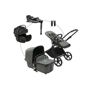 Kombikinderwagen Travel-Set inkl. Babyschale Otter, Isofix-Basis 360 Base und Adapter