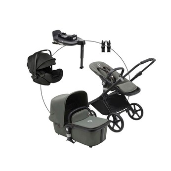 Kombikinderwagen Travel-Set inkl. Babyschale Otter, Isofix-Basis 360 Base und Adapter