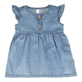 Kleid mit Flügelarm Denimoptik