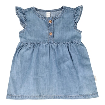 Kleid mit Flügelarm Denimoptik