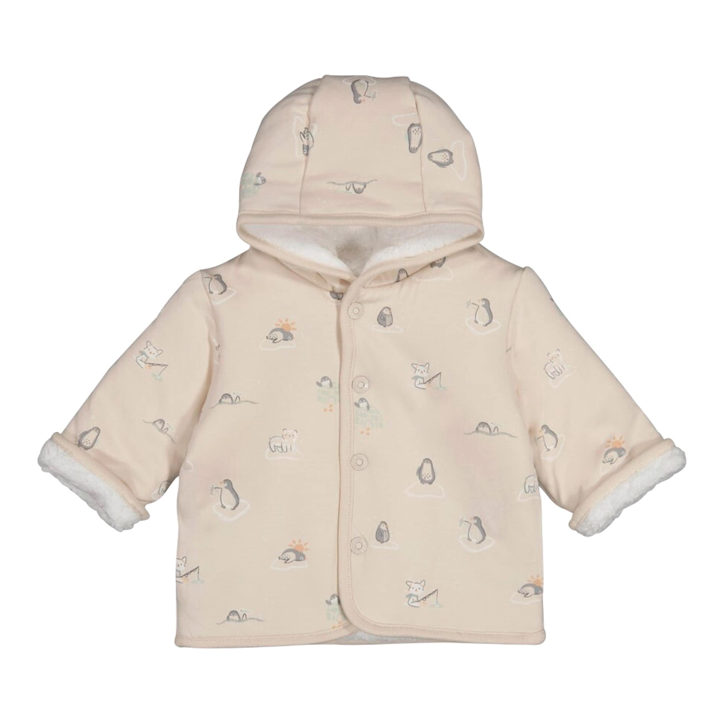 Feetje Plüsch-Wendejacke mit Kapuze Pinguine