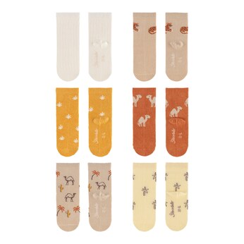 6er-Pack Socken Palmen Tiere