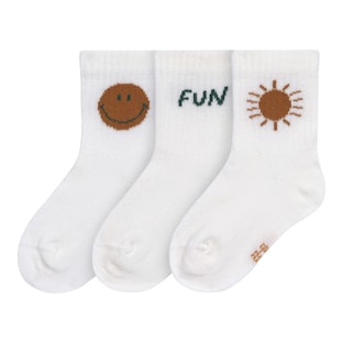 3er-Pack Socken Smiley Fun Sonne Little Gang