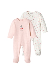 2er-Pack Mädchen Baby Strampler