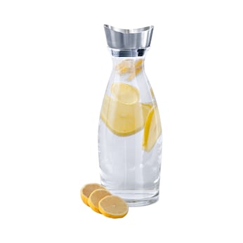 Wasserkaraffe "Glas" mit Edelstahl Ausgieß-Deckel