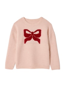Geschenk-Set: Weihnachtspullover & 2 Haargummis für Mädchen