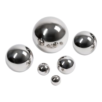 Boules de jardin en acier inox, 6 pièces