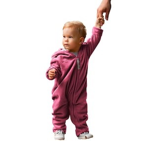 Overall Fleece-Overall mit Umschlagbündchen