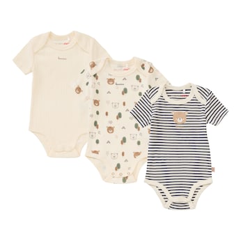 3er-Pack Bodys kurzarm Tiny Forest
