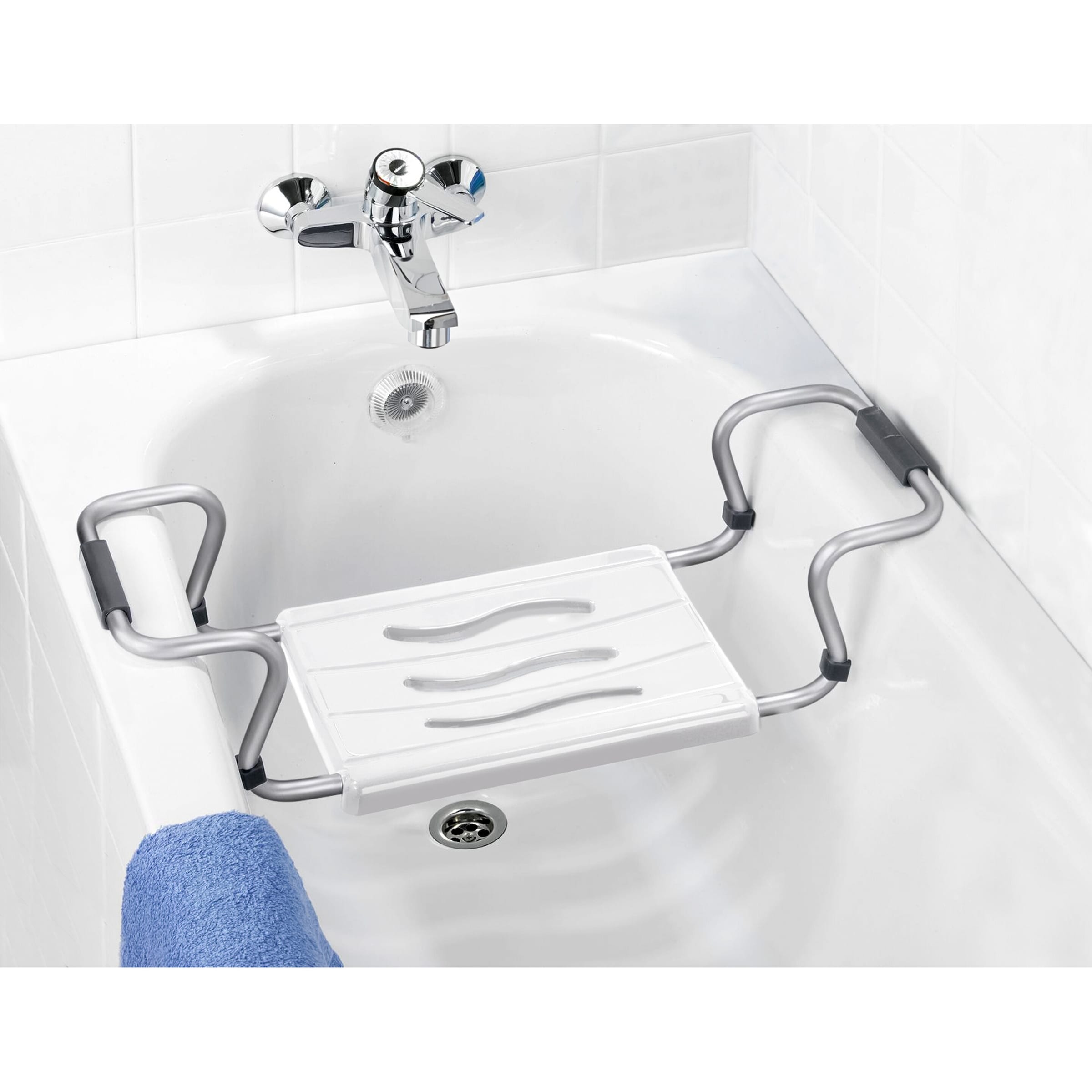 Badewannensitz "SECURA" weiss silber