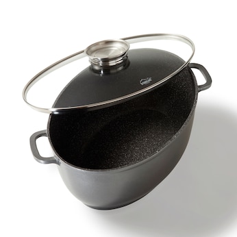 STONELINE Bräter Oval 39x26 cm 8,5 l | mit Deckel