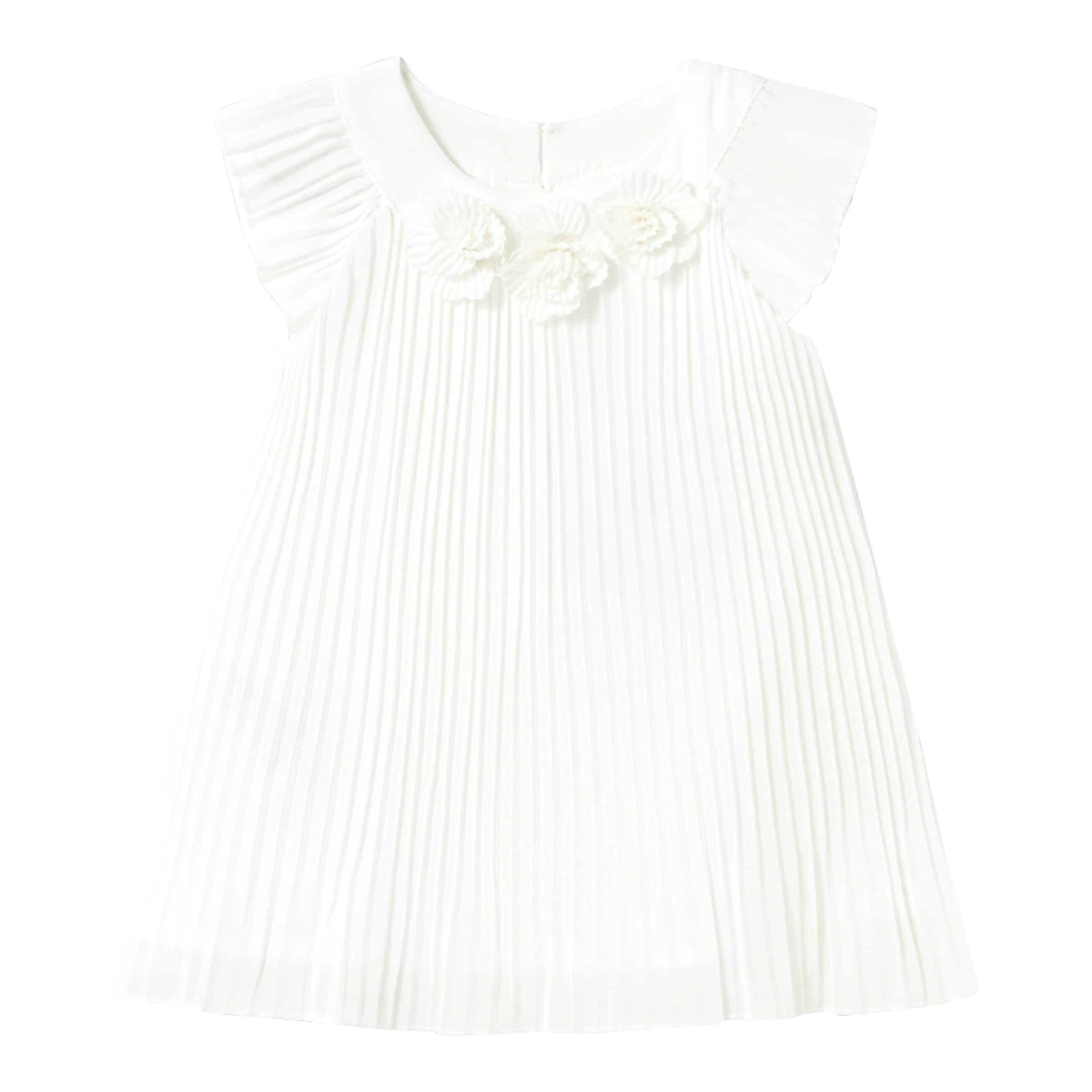 Mayoral Baby Plissee-Kleid Flügelarm Blumen