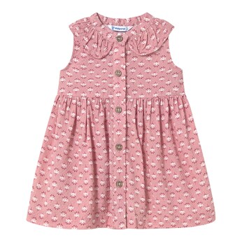 Kleid ohne Arm Kragen Blumen