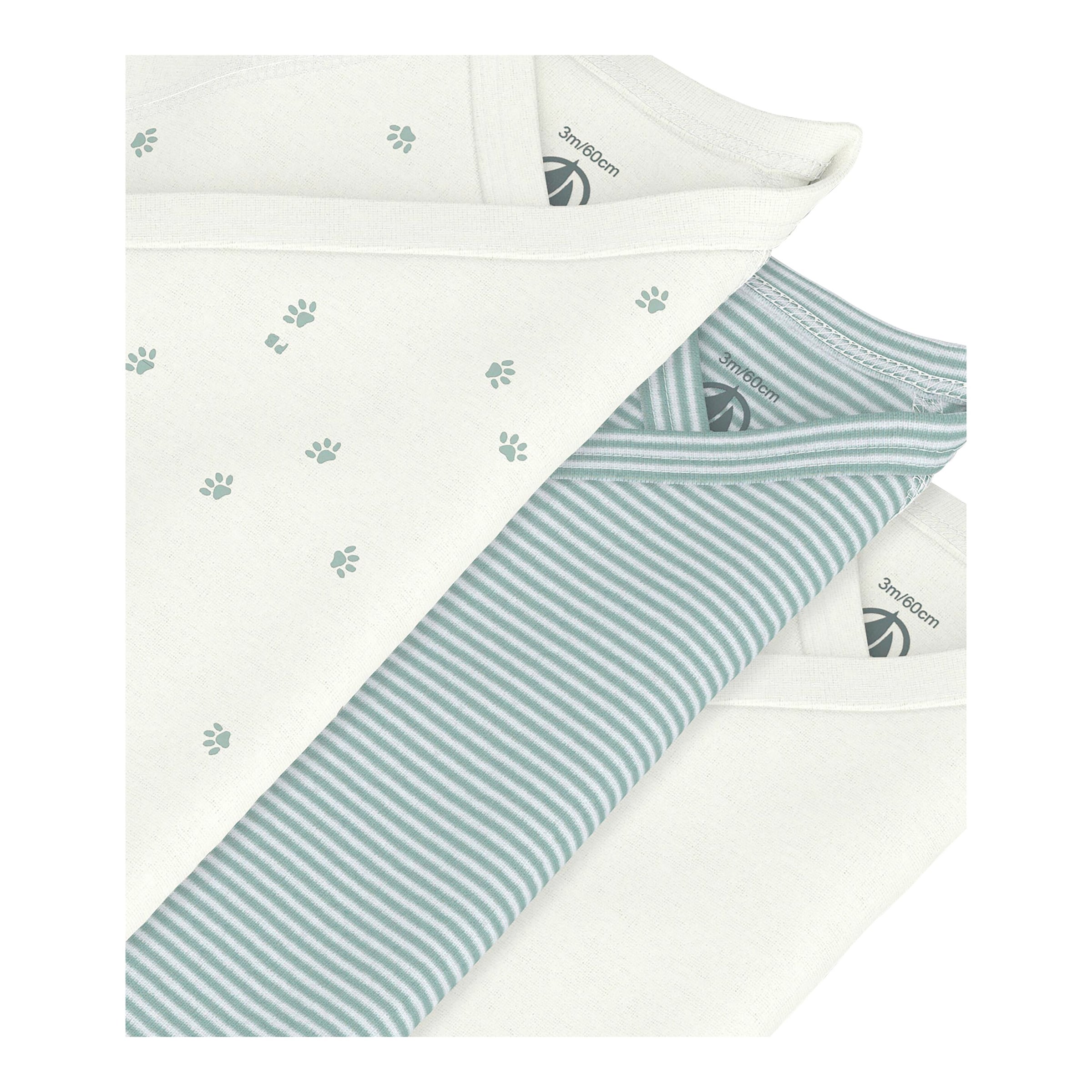 3er-Pack Wickelbody kurzarm Ringel Pfoten