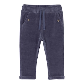Pantalon en matière côtelée