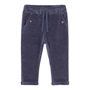 Pantalon en matière côtelée