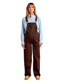 Umstands-Latzhose Leo-Print, verstellbare Träger