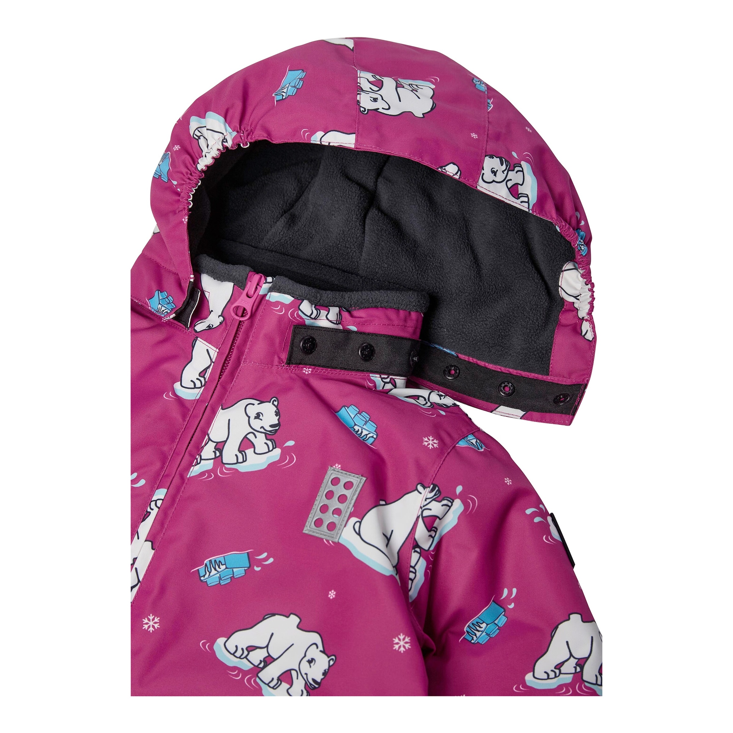 Schneeoverall mit abnehmbarer Kapuze LWJeri Eisbären