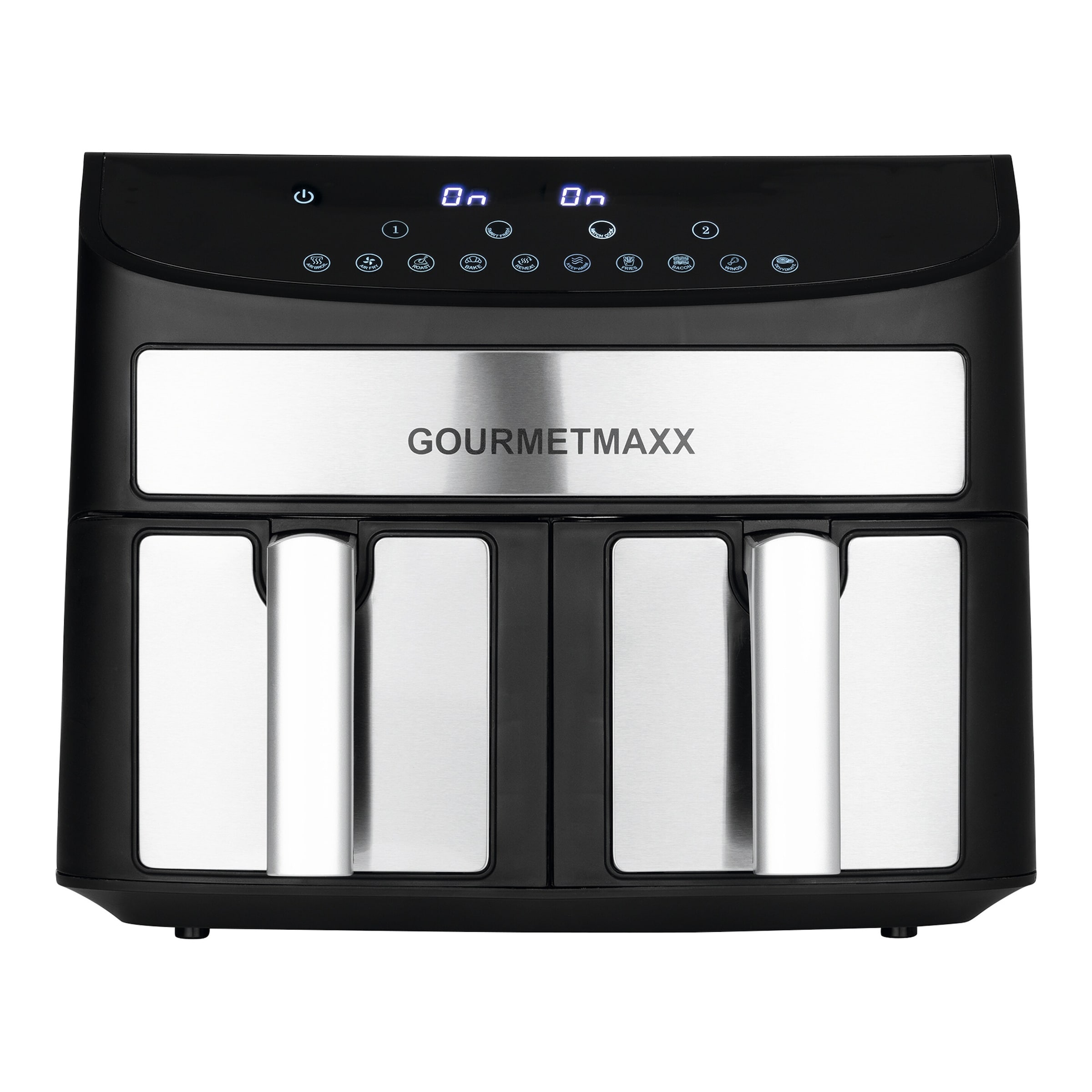 GOURMETmaxx Doppelkammer-Heißluftfritteuse 7l, 2400 W
