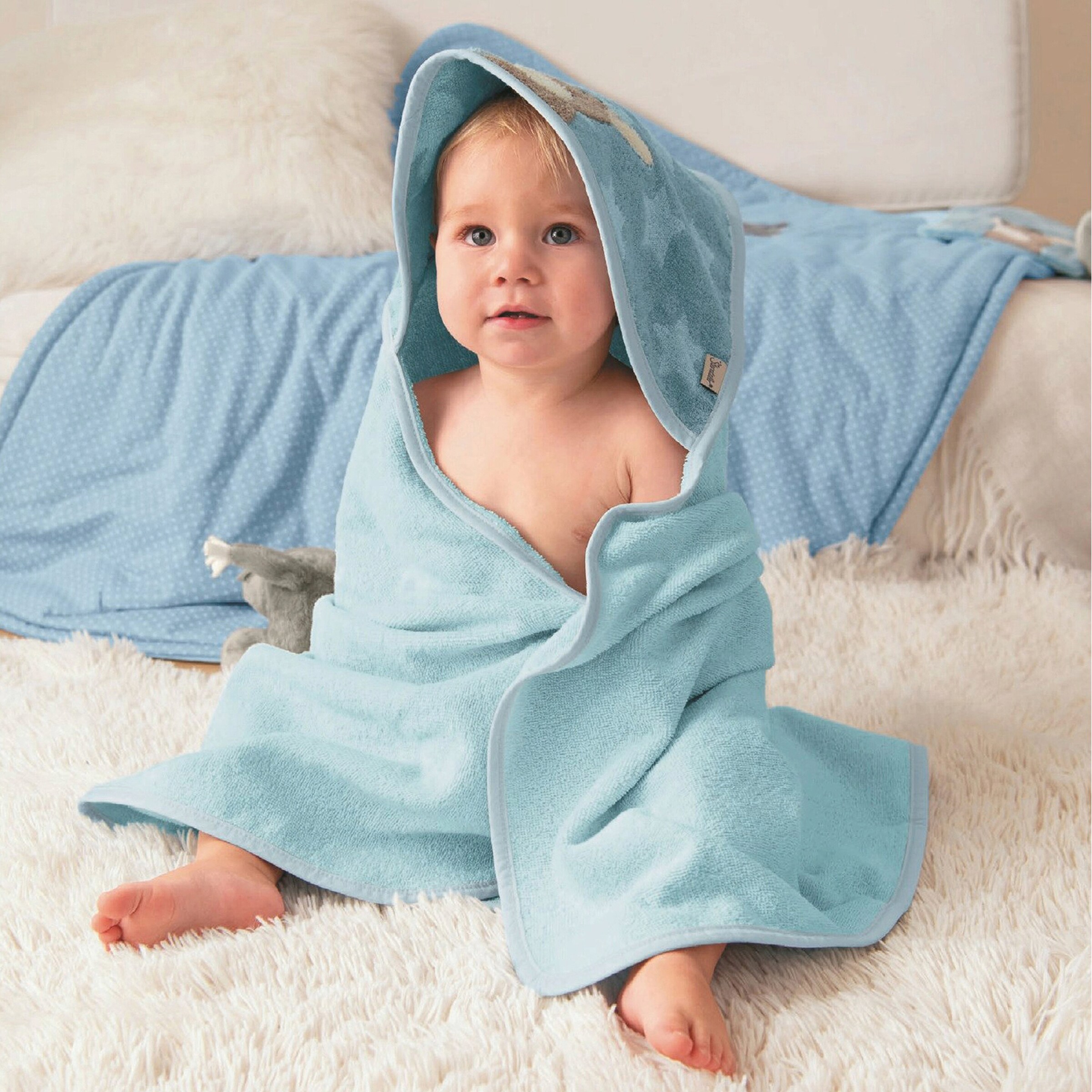 Kapuzenbadetuch 80x80 cm