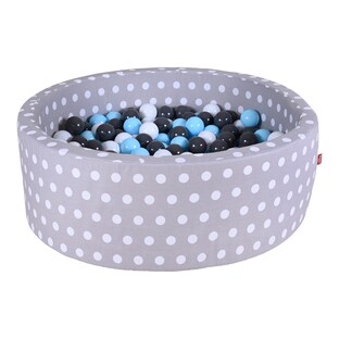 Bällebad soft - Grey white dots mit 300 Bällen