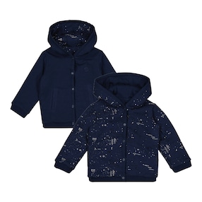 Veste sweat réversible avec capuche taches