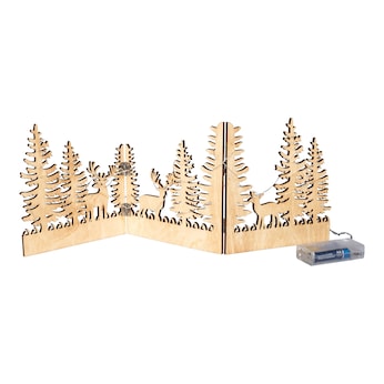 Décor en bois à LED «pliable»