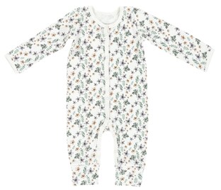 Schlafanzug mit Klappbündchen (BIO-Baumwolle) - Petit Fleurs