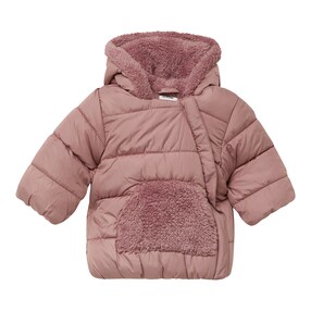 Steppjacke mit Kapuze und Plüschfutter