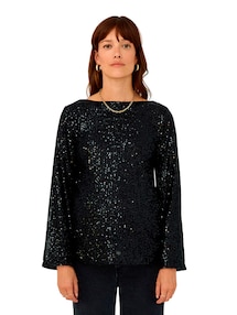Wendbare Umstandsbluse mit Pailletten & V-Ausschnitt