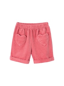 Mädchen Cord-Shorts mit Herztaschen und Dehnbund