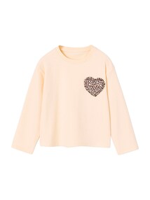 Shirt mit Herz-Applikation Mädchen