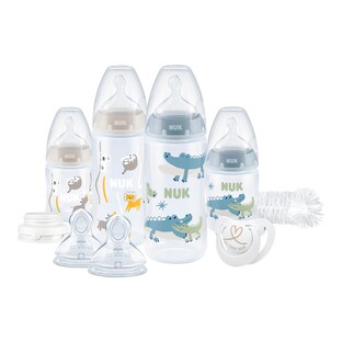 9-tlg. Babyflaschen-Set First Choice Plus Temperature Control, Anti-Kolik-Weithals, 150-300ml, 0-6M