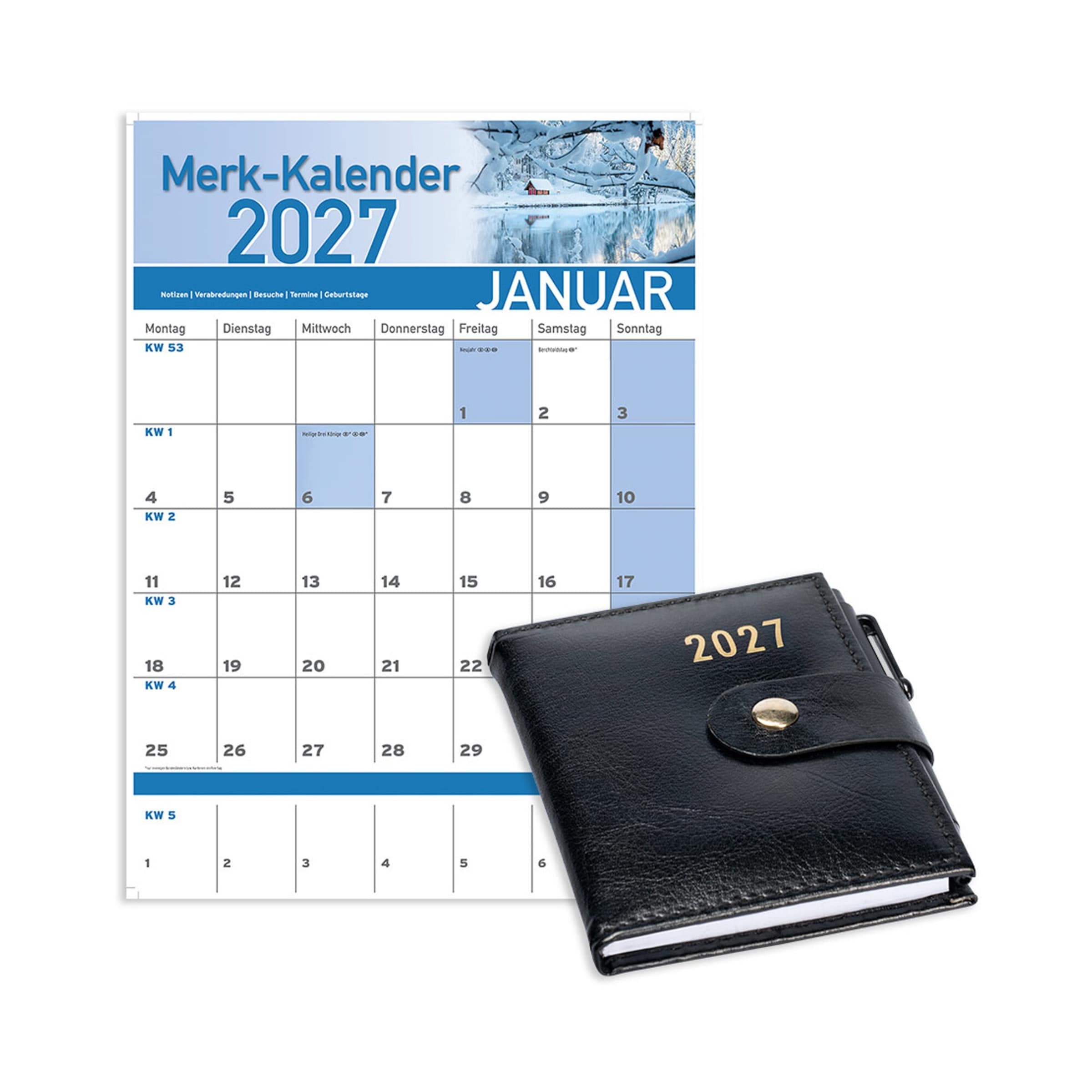 Kalender-Set 2027 "Natur", 2-teilig