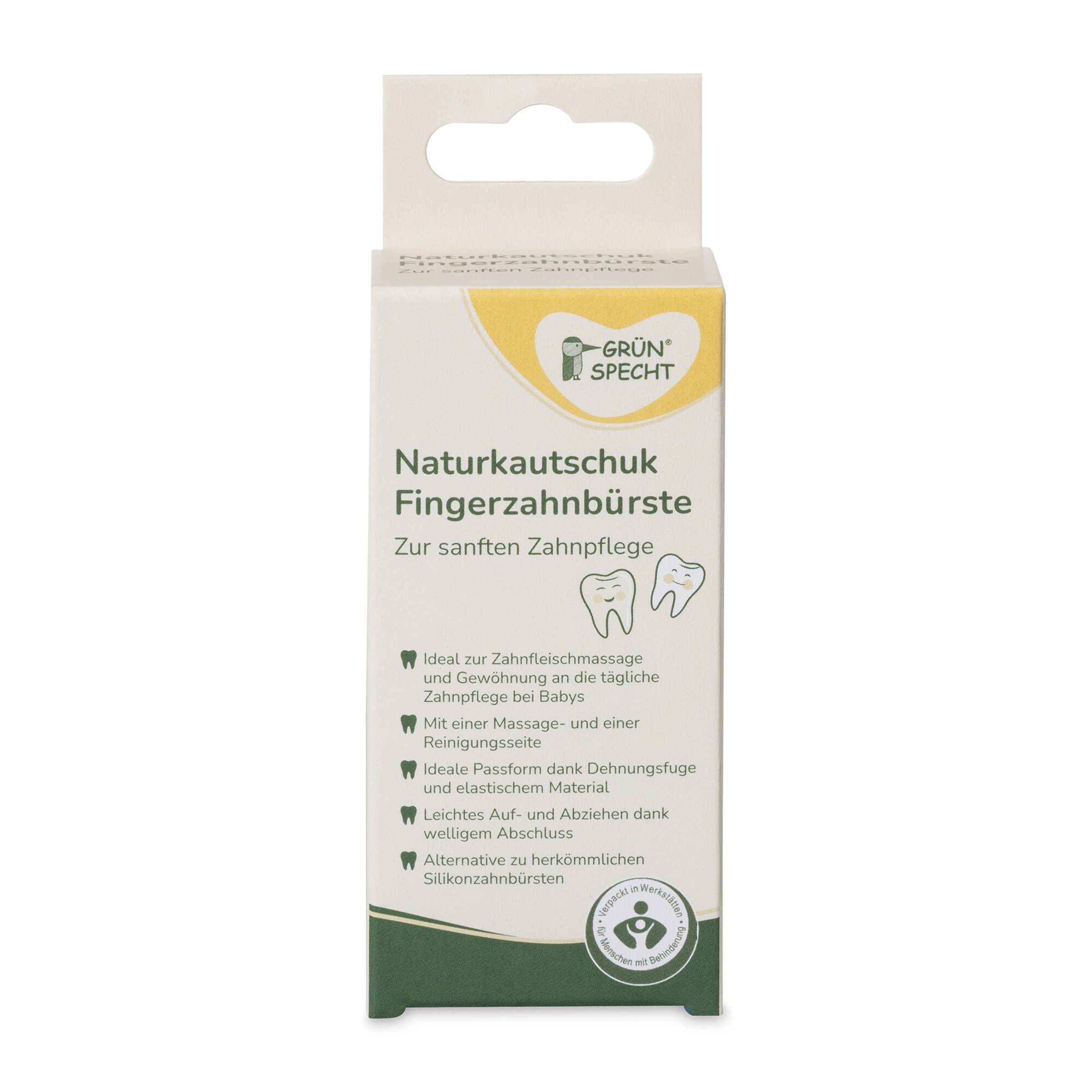 Grünspecht Fingerzahnbürste aus Naturkautschuk