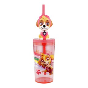 Trinkbecher mit Strohhalm und 3D-Figur, 360 ml