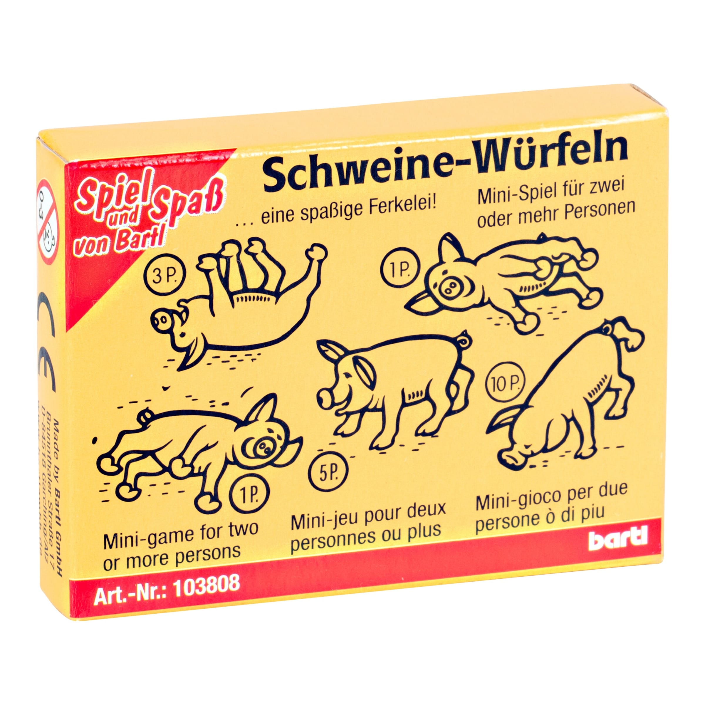Spiel "Schweine-Würfeln"
