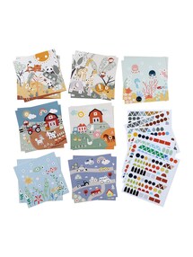 Set mit geometrischen Stickern für Kinder
