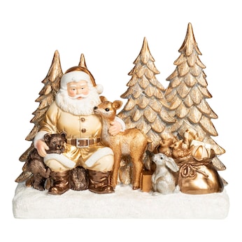 Led-decofiguur “Kerstman met dieren”