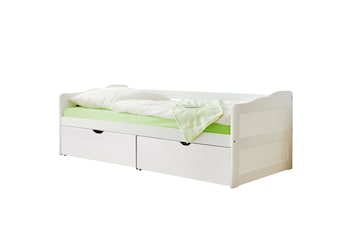 Sofabett Funktionsbett Gästebett Melanie Kiefer Weiß inkl. Matratze und Rollrost