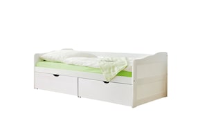 Sofabett Funktionsbett Gästebett Melanie Kiefer Weiß inkl. Matratze und Rollrost