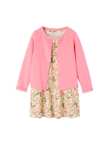 Mädchen-Set: Kleid + Cardigan