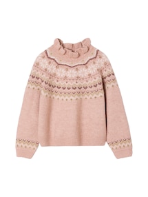 Jacquard-Pullover mit Glitzerdetails Mädchen