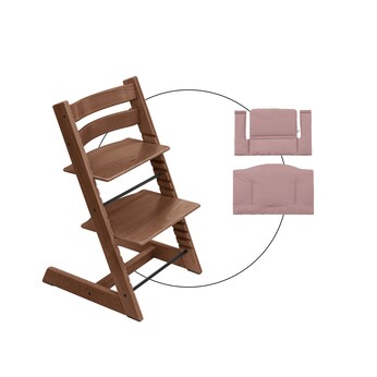 Bundle Treppenhochstuhl inkl. Sitzkissen Classic Heather Mauve