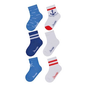 Lot de 6 paires de chaussettes marines