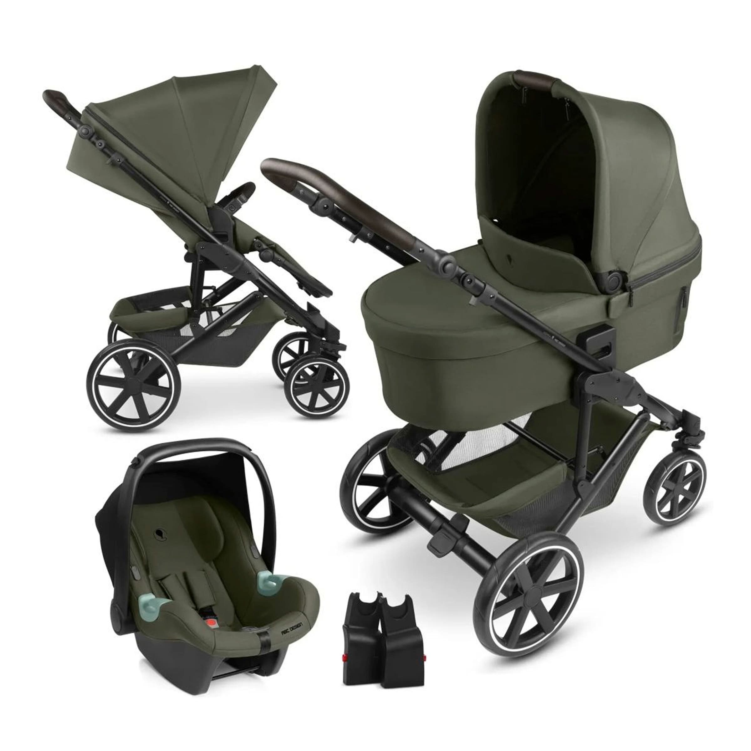 Abc Design Kombikinderwagen Sierra Trio-Set inkl. Babyschale Tulip gruen