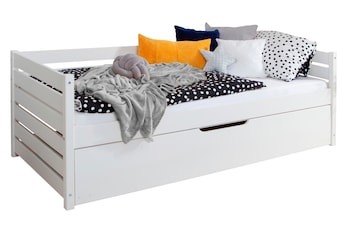 Sofabett Naomi inkl. Ausziehbett, 100x200, Weiß